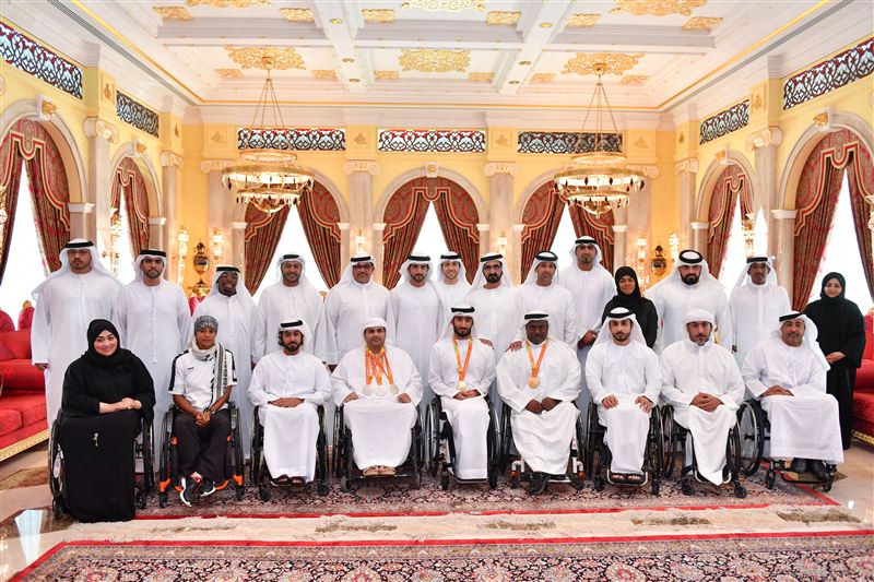Mohammed Bin Rashid meets UAE National Paralympic team 