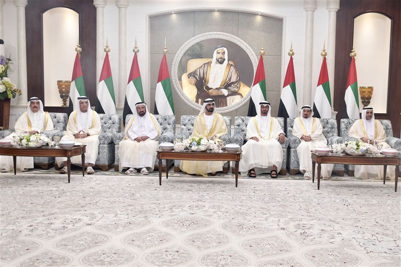 Mohammed bin Rashid and Mohammed bin Zayed receive the rulers of the UAE on the occasion of Eid al-Adha