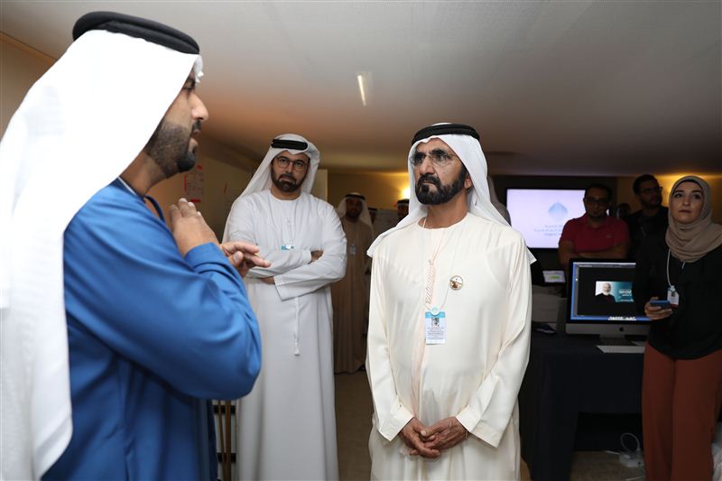 Mohammed bin Rashid tours the media center, the social communication center and the operation center of the World Government Summit