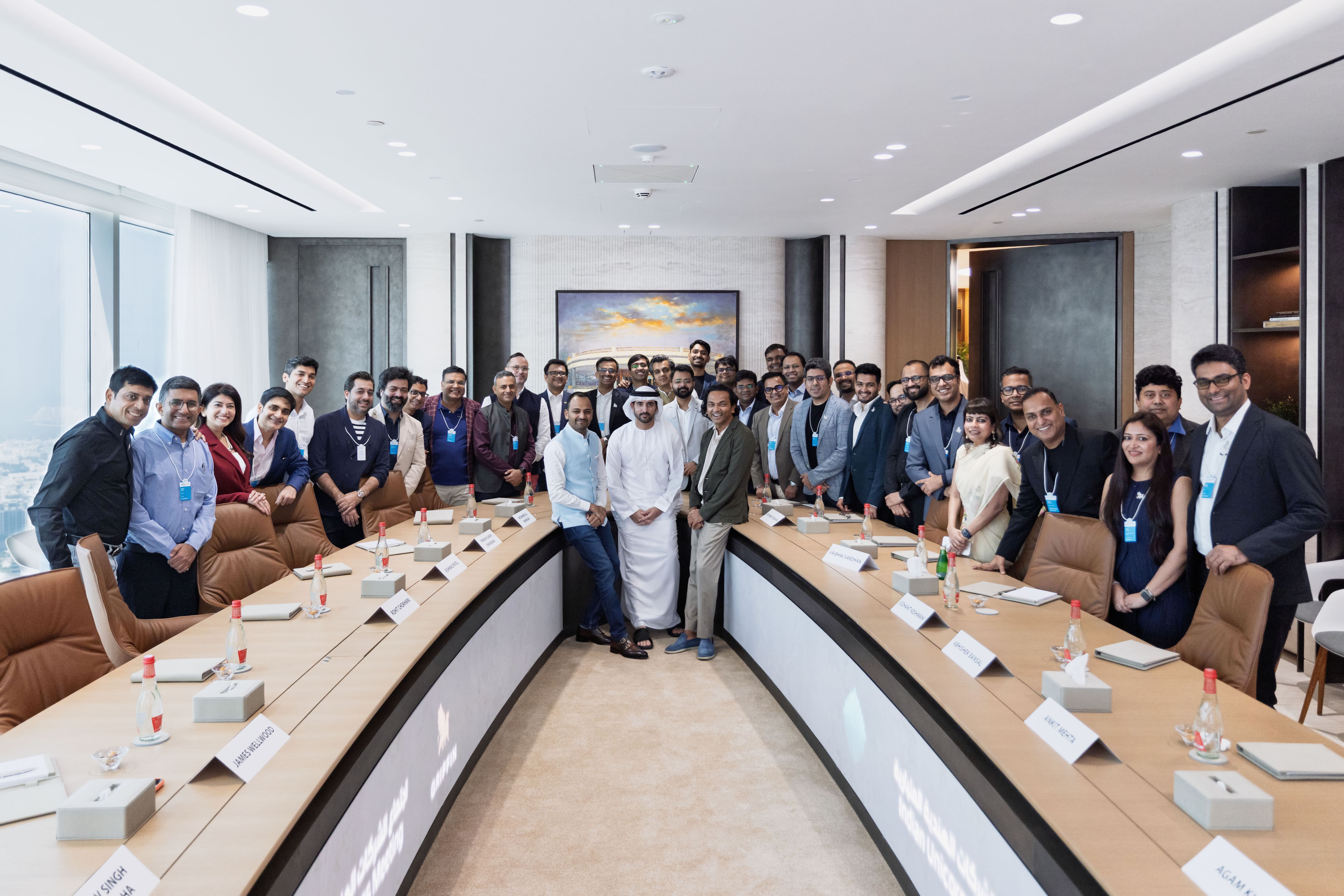Hamdan bin Mohammed receives CEOs of Indian unicorn companies