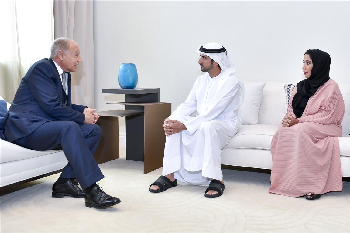 Hamdan bin Mohammed meets Ahmed Aboul Gheit 