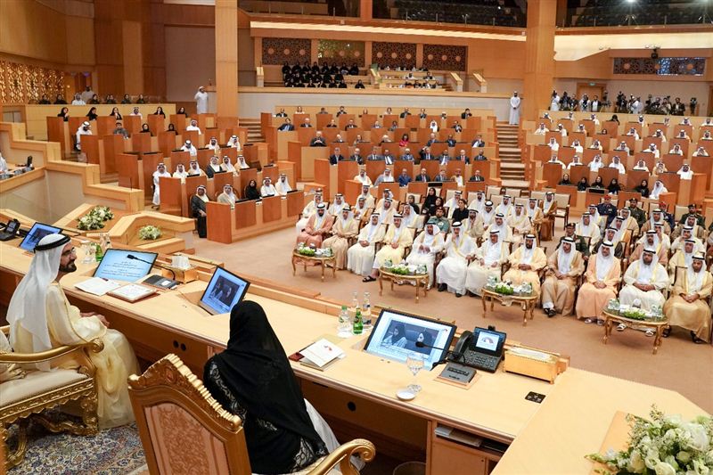 Mohammed bin Rashid open the Federal National Council's third regular session of the 16th legislative chapter