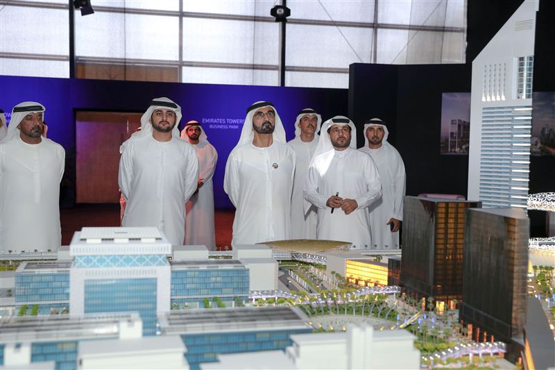 Mohammed bin Rashid witnesses the launch of the Emirates Towers Business Park