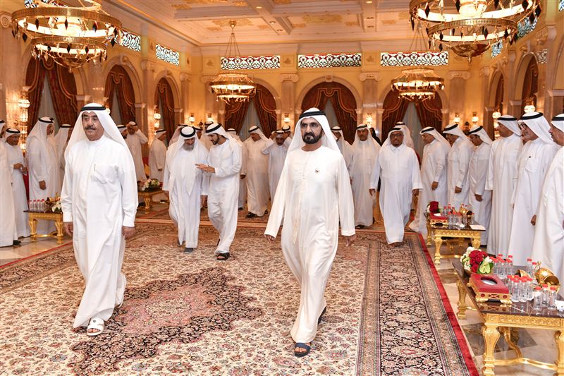 Mohammed bin Rashid exchange Ramadan greetings with Ruler of Umm Al-Quwain and group of well-wishers