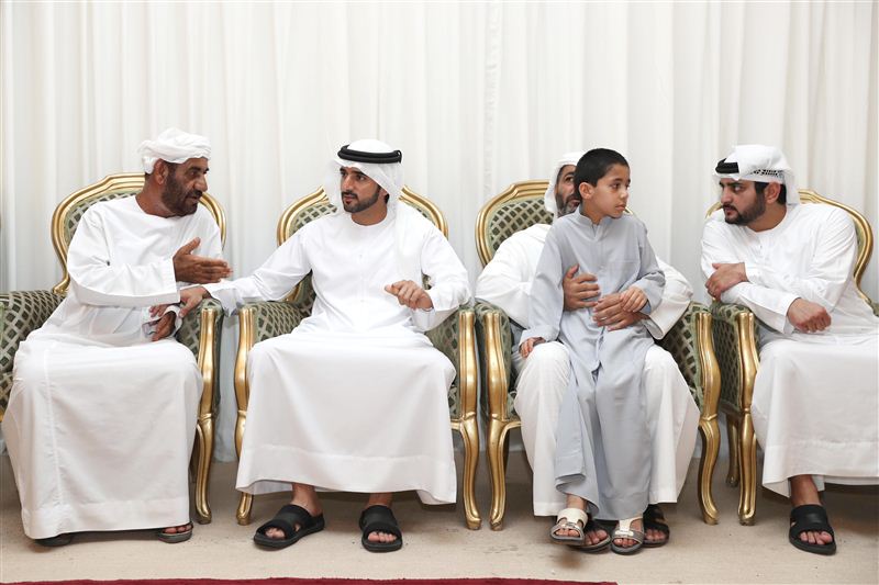 Hamdan bin Mohammed delivers condolence for martyr Rashid Al Habsi
