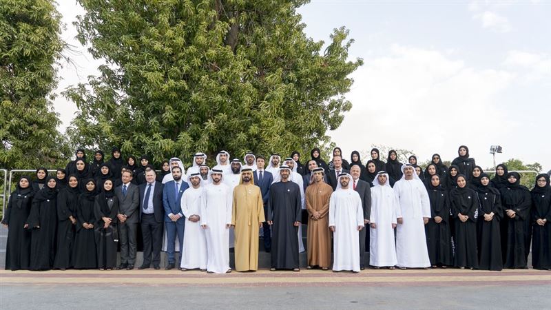 Mohammed bin Rashid and Mohammed bin Zayed meet Strata Manufacturing delegation
