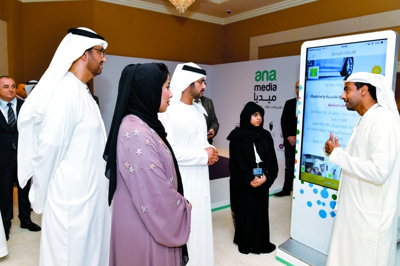 Maktoum bin Mohammed attends the launching of “ANA Media” program to present privileges to media people