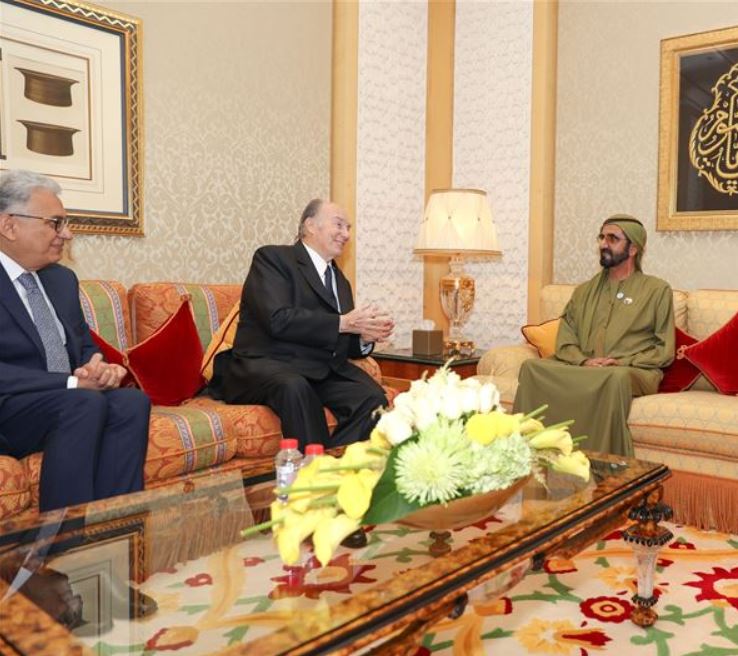 Mohammed bin Rashid receives Aga Khan IV, Imam of Nizari Ismailism around the world