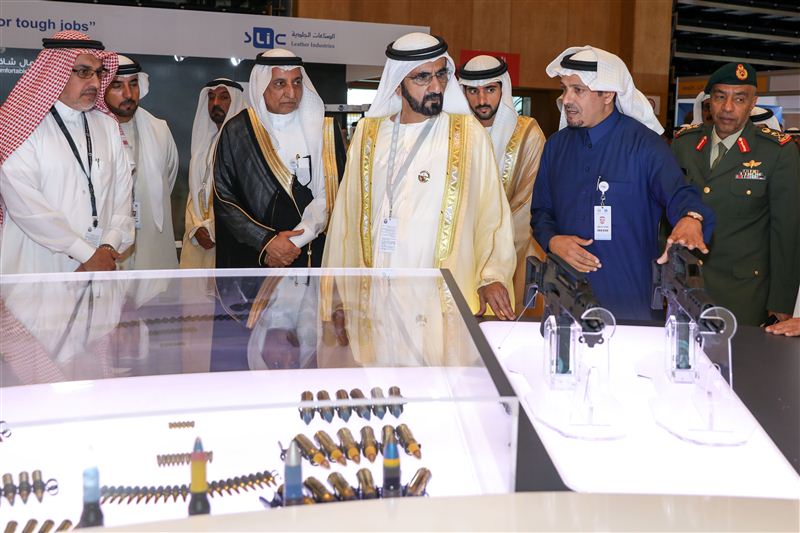 Mohammed bin Rashid visits some Arab and foreign pavilions at IDEX 2017 