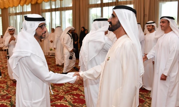 Mohammed bin Rashid receives former FNC speakers and former Ministers at Union House