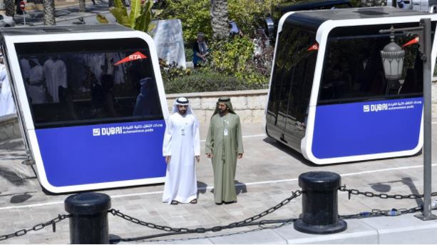Mohammed bin Rashid attends initial tests of world's first autonomous pods