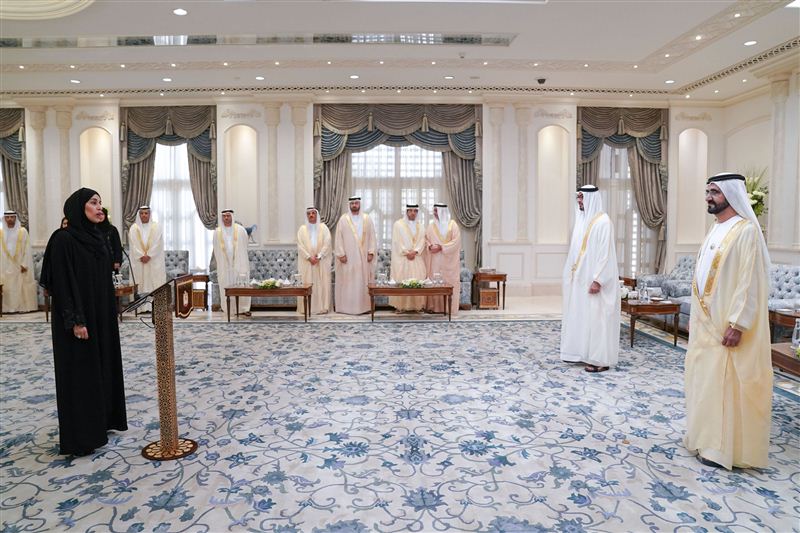 Ministers sworn in before Mohammed bin Rashid and Mohammed bin Zayed.