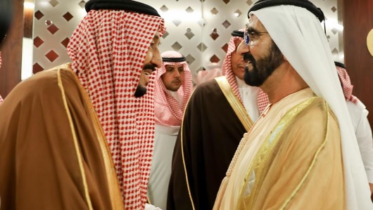 Custodian of the Two Holy Mosques arrives in the UAE and received by Mohammed bin Zayed 