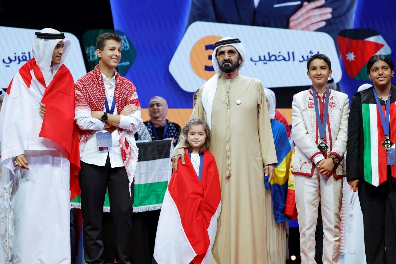 Mohammed bin Rashid crowns Sham Al Bakour as Arab Reading Champion in Dubai