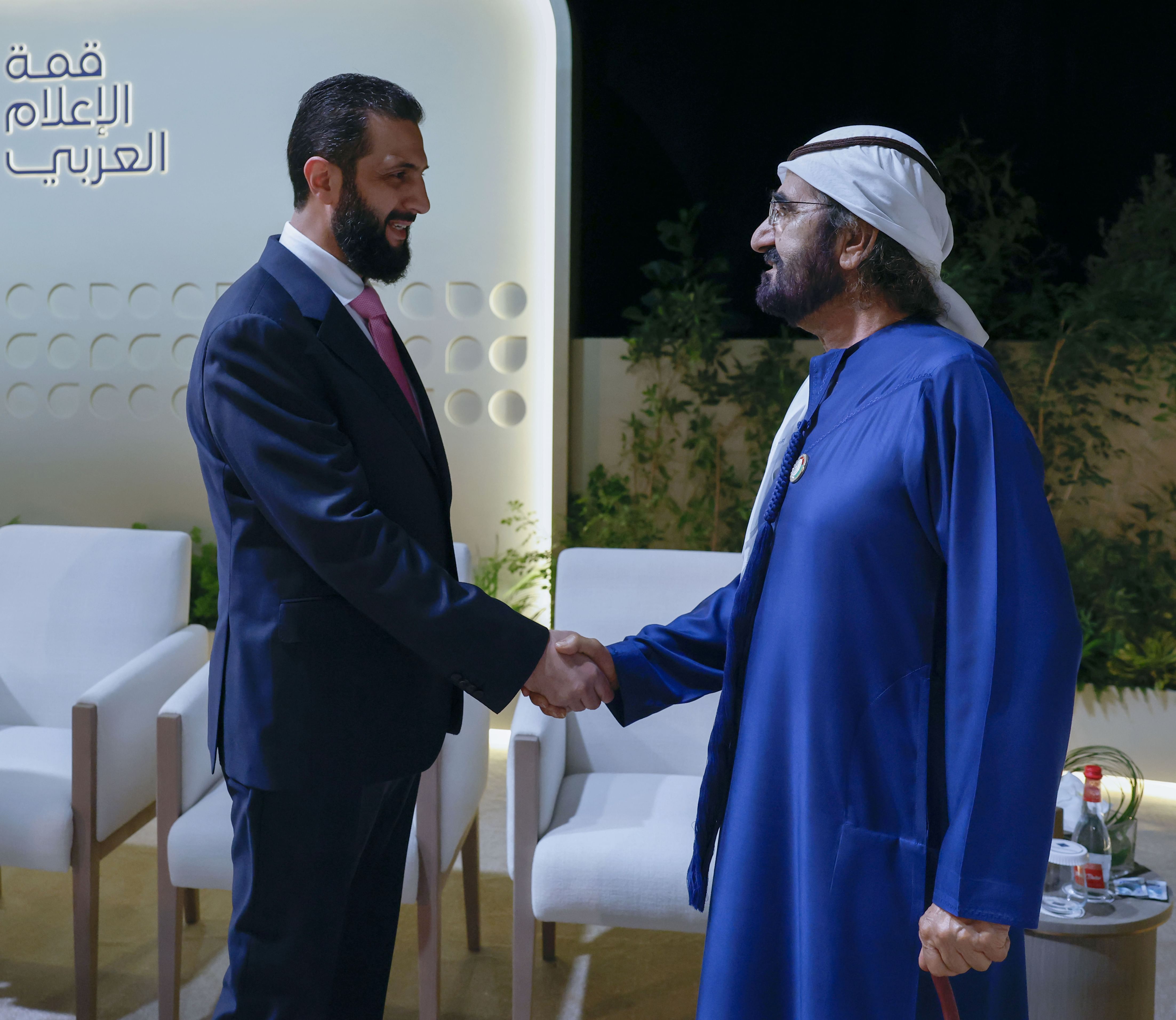 Mohammed bin Rashid meets with Syrian President, discusses bilateral relations