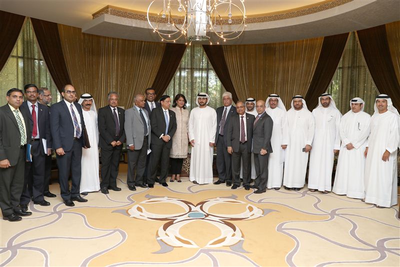 Maktoum bin Mohammed receives President of Confederation of Indian Industry
