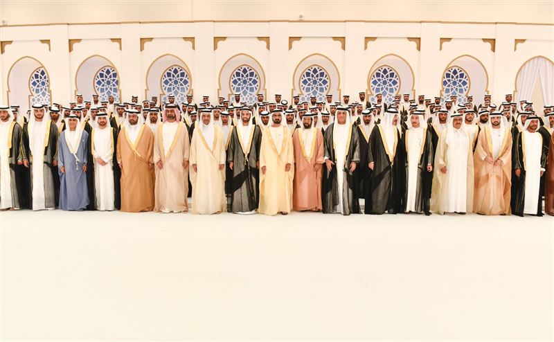 Mohammed bin Rashid, Mohammed bin Zayed and Rulers attend wedding of Mohammed bin Saud Al Qasimi and 174 national couples