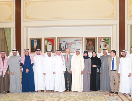 Hamdan bin Rashid receives delegations participating in Arabian Tunnelling Conference