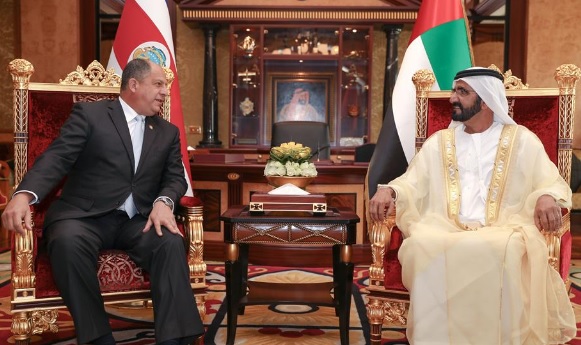 Mohammed bin Rashid receives President of Costa Rica