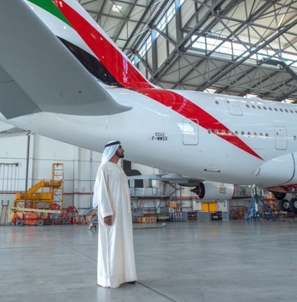 Mohammed bin Rashid visits Airbus plant in Hamburg