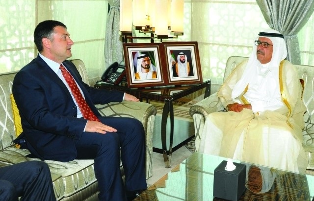 Hamdan bin Rashid receives the Canadian Consul 