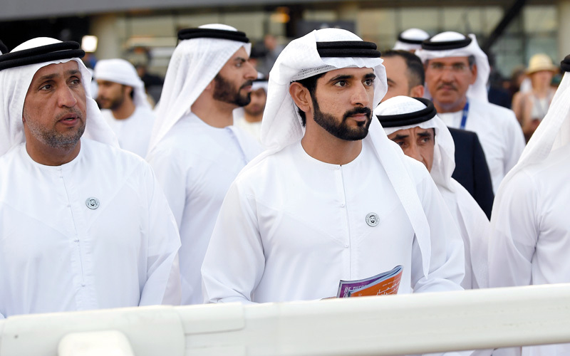 Hamdan bin Mohammed attends Super Saturday race