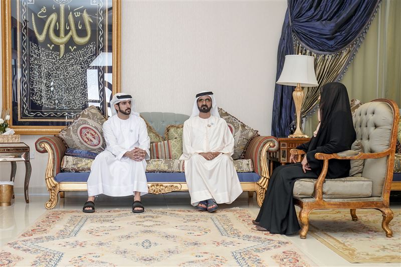Mohammed bin Rashid visits widow of late Obeid Al Helou
