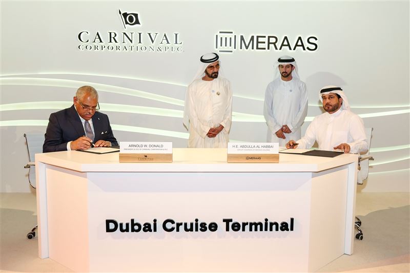 Mohammed bin Rashid witnesses signing of strategic partnership between Meraas and Carnival
