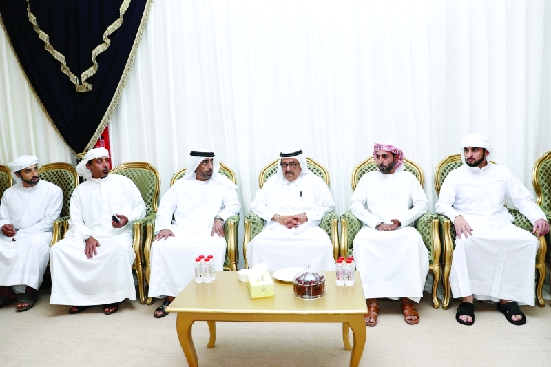 Hamdan bin Rashid and Ahmed bin Mohammed offer their condolences on the death of Mohammed Thani  Al Suwaidi
