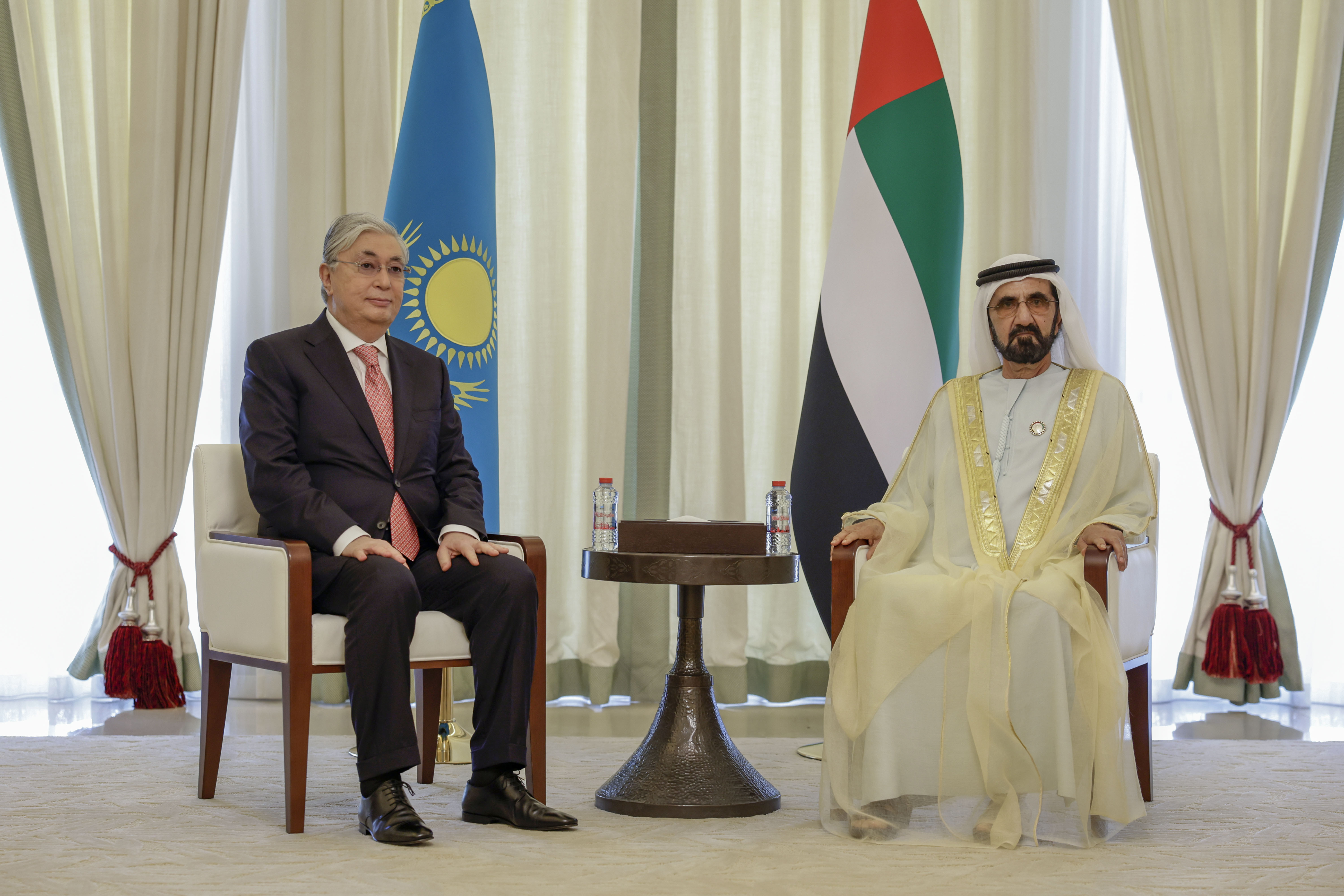 Mohammed bin Rashid meets President of Kazakhstan