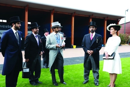 Mohammed Bin Rashid Witness the Magnificent Performance of the UAE Horses in the English Derby Evening