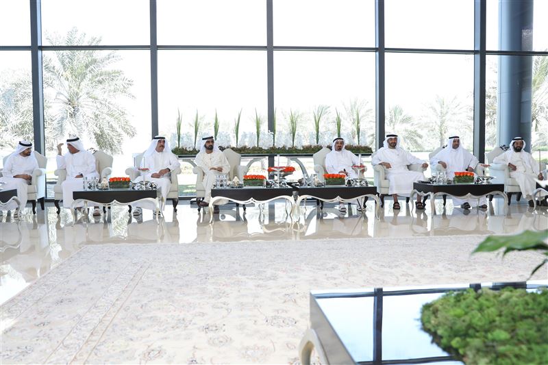 Mohammed bin Rashid, Mohamed bin Zayed and the rulers attend Ajman Ruler's luncheon