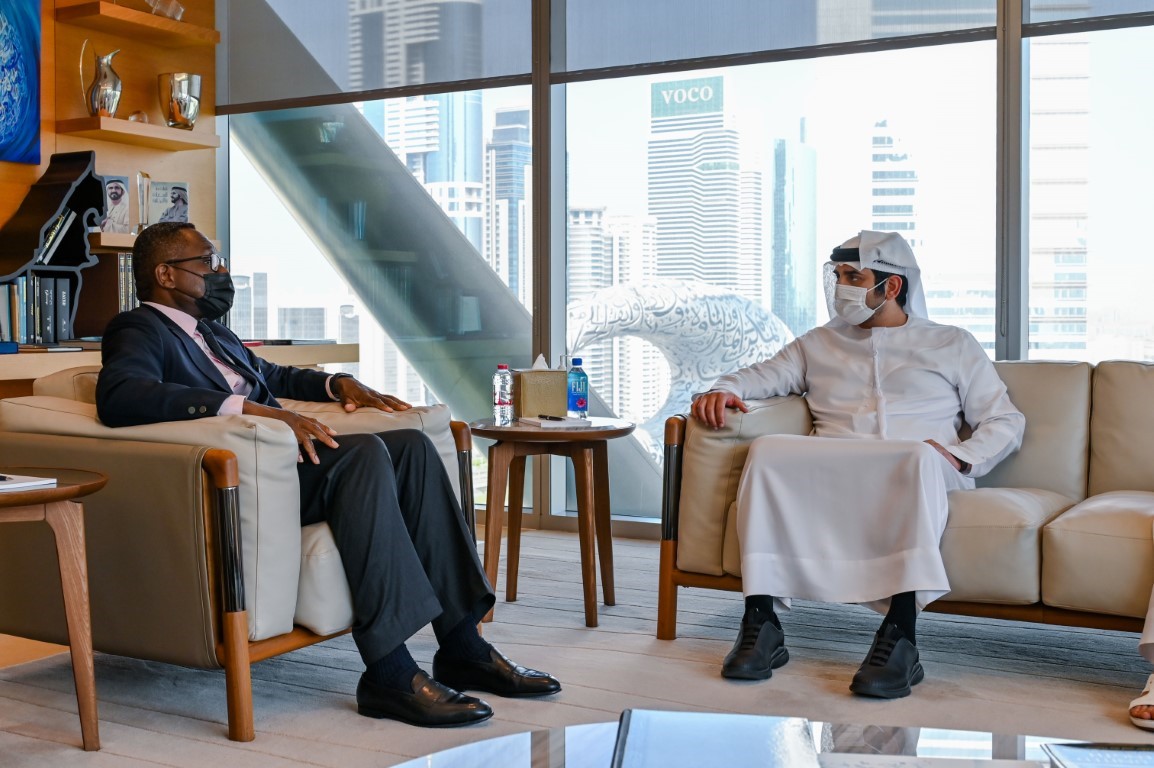 Maktoum bin Mohammed receives International President of Bank of America