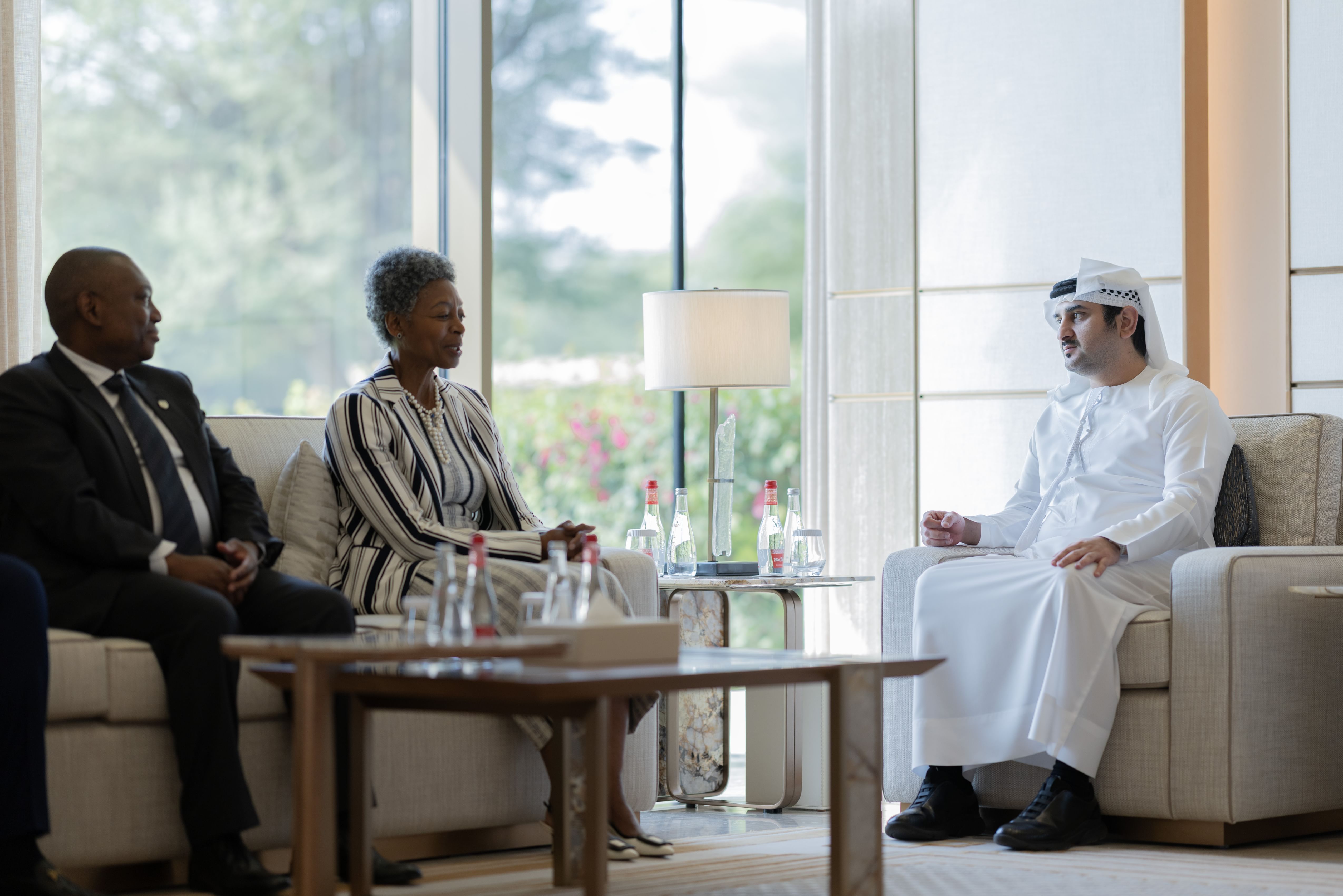 Maktoum bin Mohammed meets with Chairperson of Standard Bank Group
