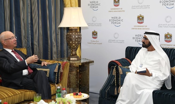Mohammed bin Rashid receives Chairman of World Economic Forum (Davos) 