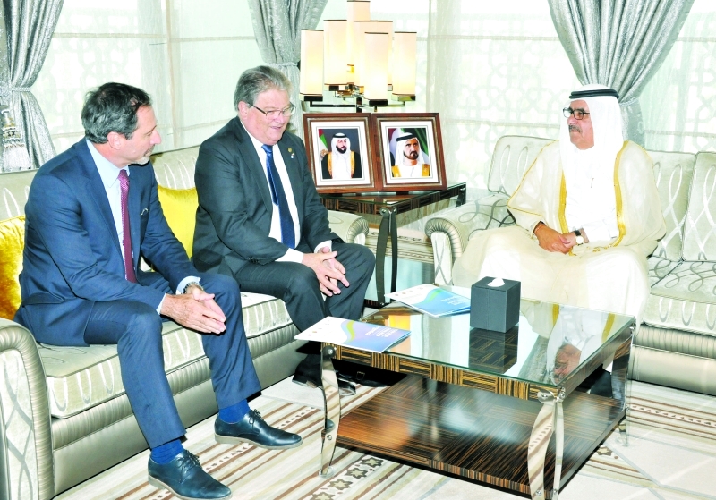 Hamdan bin Rashid discusses cooperation with Argentina and Ireland