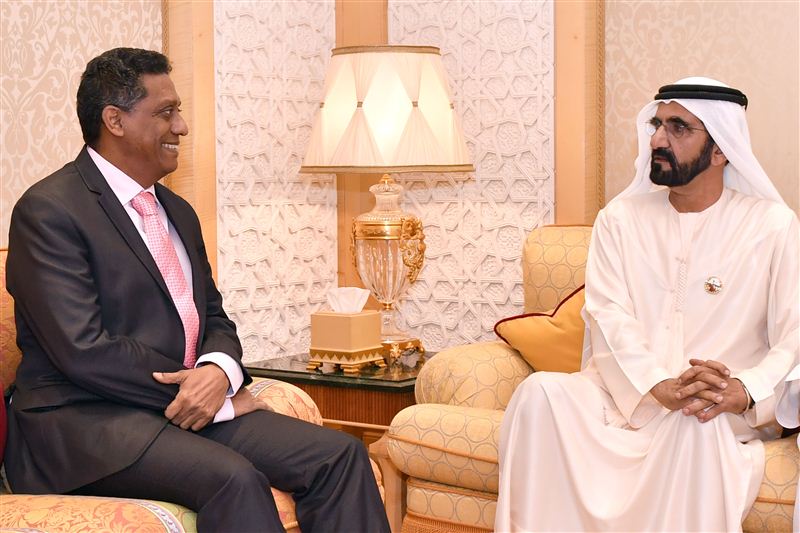 Mohammed bin Rashid discusses bilateral relations and ways of enhancement with Seychelles President