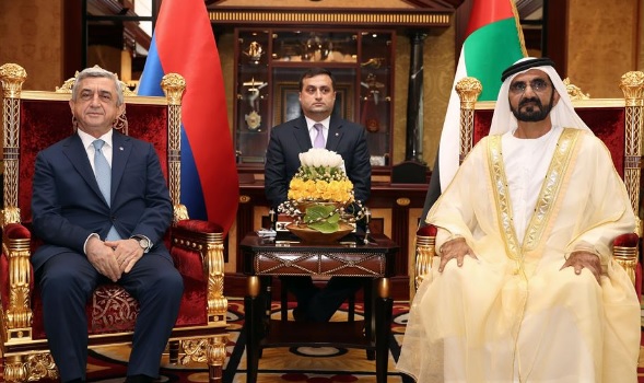 Mohammed bin Rashid receives President of Armenia