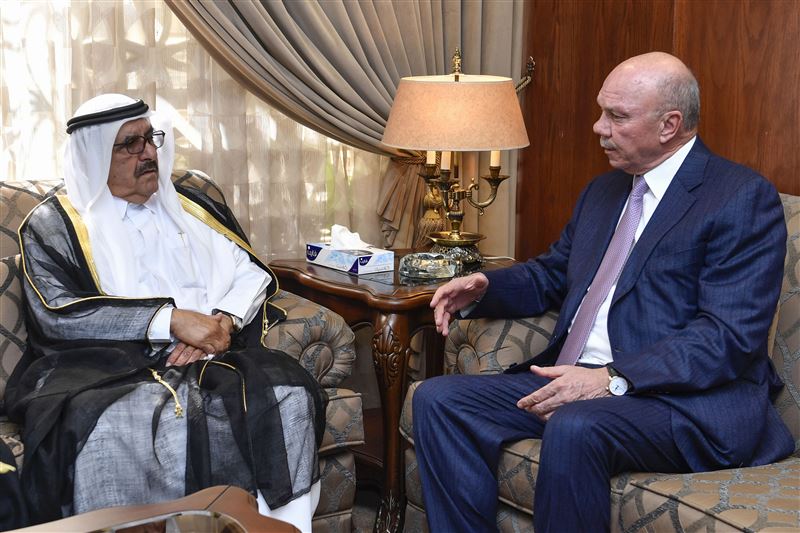 Hamdan bin Rashid meets President of Jordanian Senate at Amman  