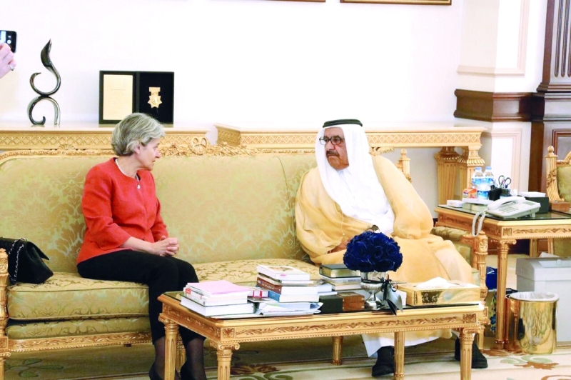 Hamdan bin Rashid receives an invitation to inaugurate the Great Hall at UNESCO headquarter 