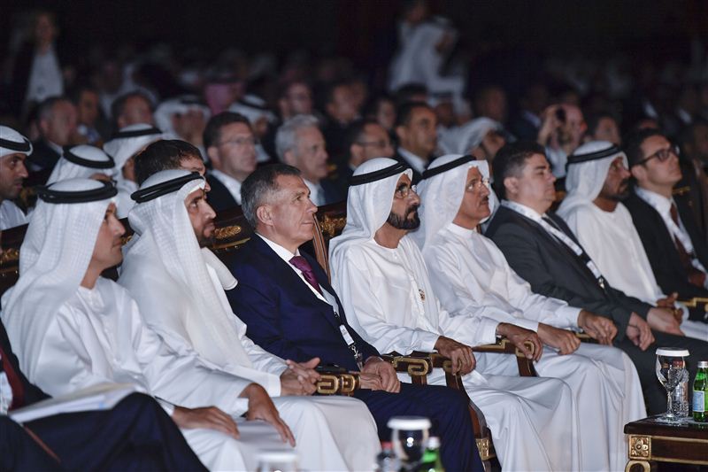 Mohammed bin Rashid attends the opening session of AIM 