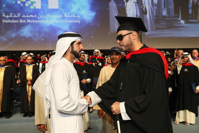 Hamdan bin Mohammed attends the Graduation Ceremony of HBMSU