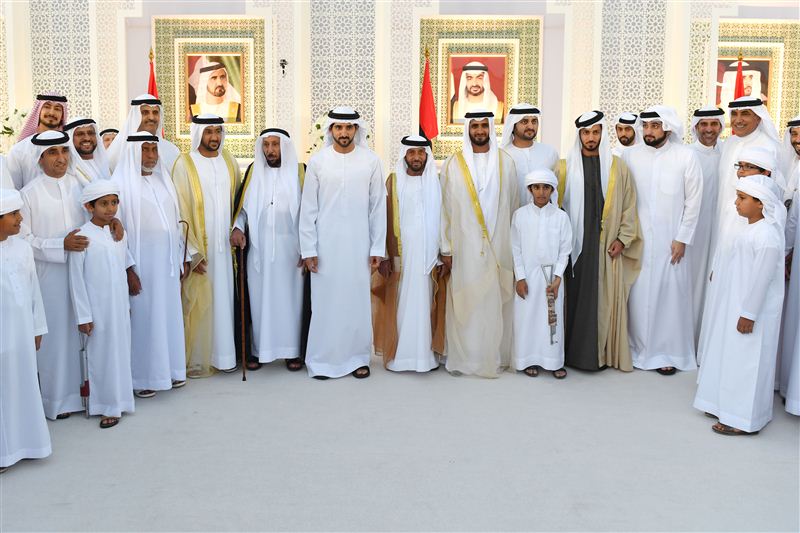Hamdan and Maktoum bin Mohammed bin Rashid and Hamdan bin Rashid attend Al Tayer wedding