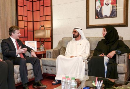 Mohammed bin Rashid receives American FBI Director