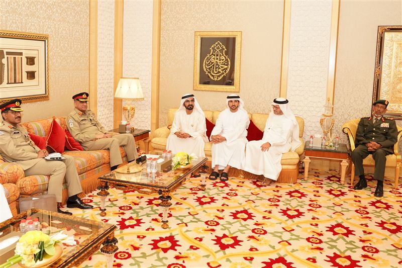 Mohammed bin Rashid meets Pakistan Chief of Army Staff