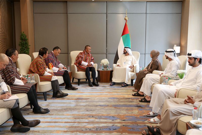 Mohammed bin Rashid receives Prime Minister of Bhutan and witnesses signing of two mutual MoUs 